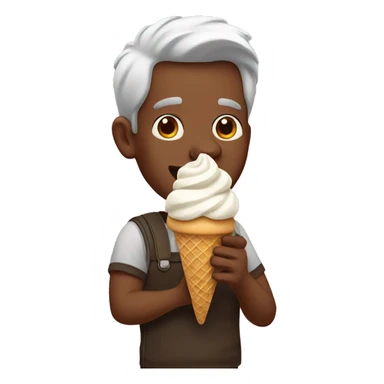 the man eat  the ice cream sticker