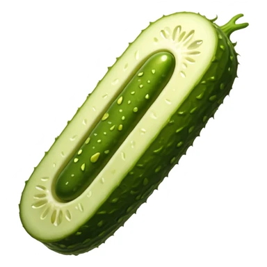 a sliced pickle sticker