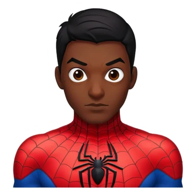 person as spiderman with black hair sticker