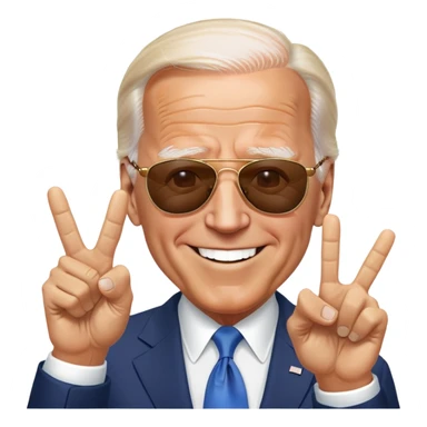 Biden sunglasses peace sign  sticker