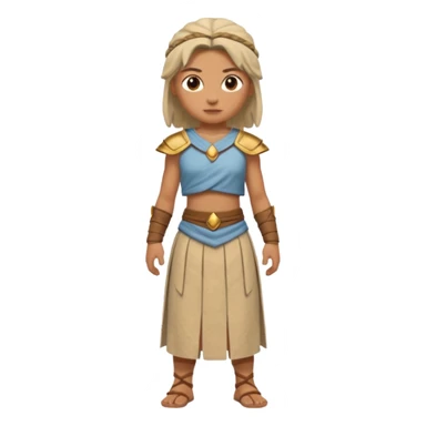 beige ancient warrior cloth skirt sticker