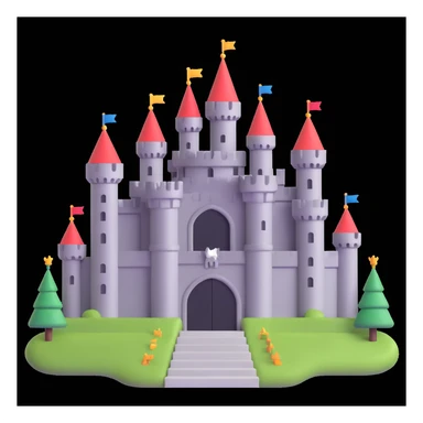 king and queen, castle background sticker
