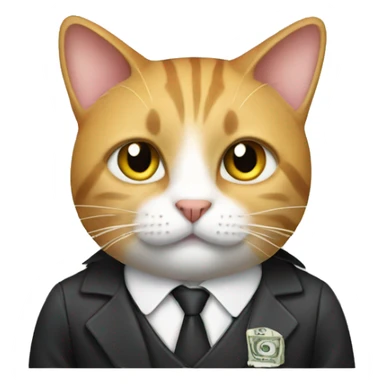 cat commits tax fraud  sticker