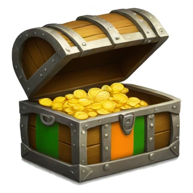 treasure chest with irish flag sticker