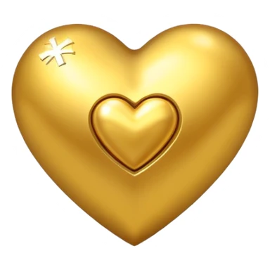 A golden heart with a dollars pattern around it sticker