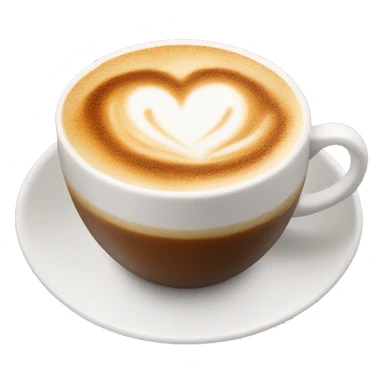 Cappuccino with heart foam sticker