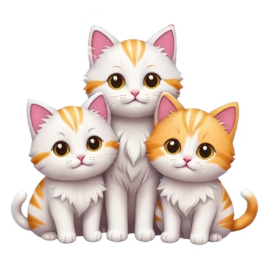 Cute kittens with pretty fireworks sticker