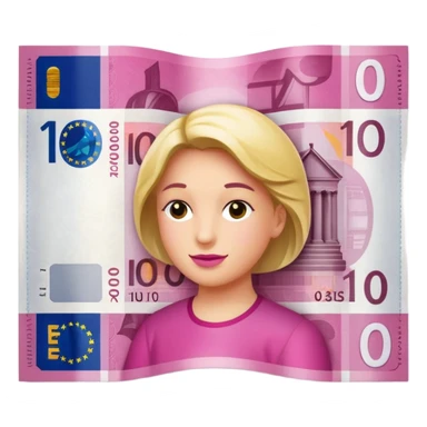 banconota rosa 10 euro sticker