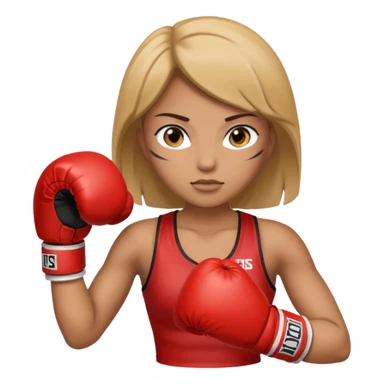 boxing lady sticker