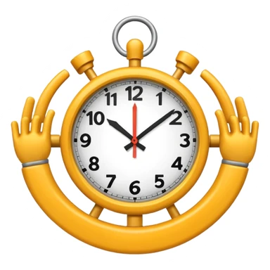CLOCK WITH ALL ARMS AT 12 sticker