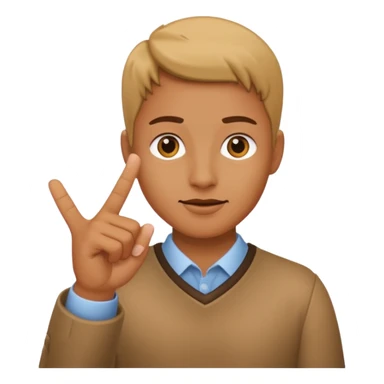 Persona sacando el dedo sticker