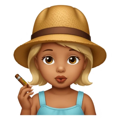 Baby girl smoking a cigar sticker