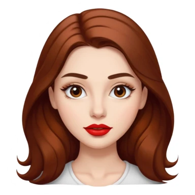 beautiful girl with long hair, high eyebrows, and thick lips  sticker