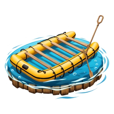 A raft underwater sticker