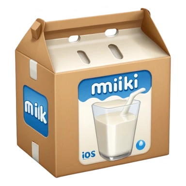 a box of milk have the label word "MILK" sticker