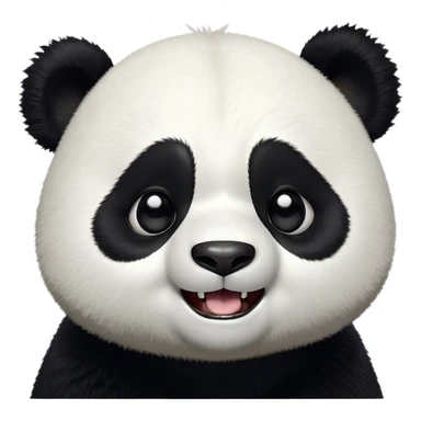 Cinematic Comical Panda Portrait Emoji, Head tilted dramatically with an exaggeratedly amused expression, featuring a striking black and white Fur with a quirky, playful expression and wide, expressive eyes filled with humorous disbelief, Simplified yet hilariously expressive features, highly detailed, glowing with a slightly sassy glow, high shine, dramatic yet playful, stylized with an air of cheeky charm, bright and endearing, soft glowing outline, capturing the essence of a spirited and over-the-top panda, so meme-worthy it feels like it could roll its eyes into internet fame instantly! sticker