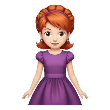 red girl kid with Bouffant sticker