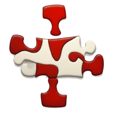 puzzle piece 100 red sticker