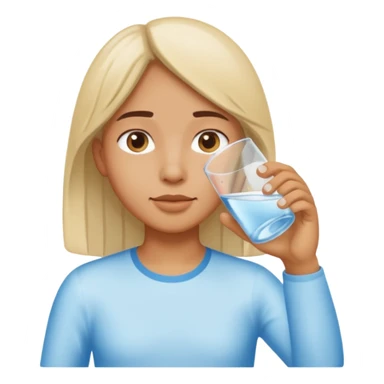 persona bebiendo agua sticker