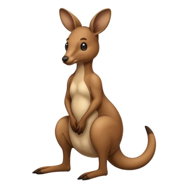Kangaroo having a poo sticker