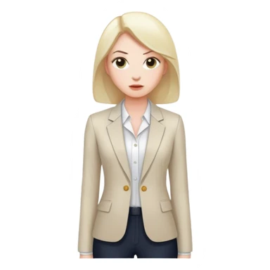 woman simple blazer shirt polish  sticker