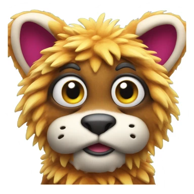 Person in a furry mascot costume sticker