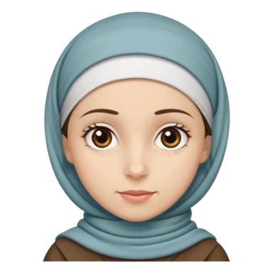 young modest jewish girl head covering tichel sticker