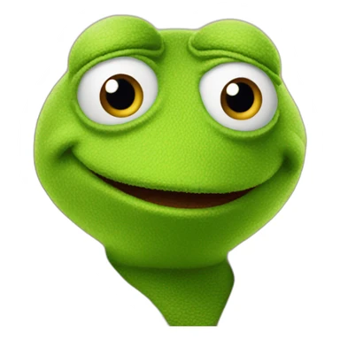 Confused Kermit the frog with a question mark above his head sticker