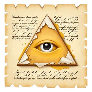 illuminati Paper contract with bite marks tearing through the signature field sticker