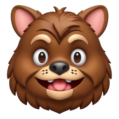 Pug × French Bulldog (Frug) with brown fur. I'd like a 3D emoji sticker