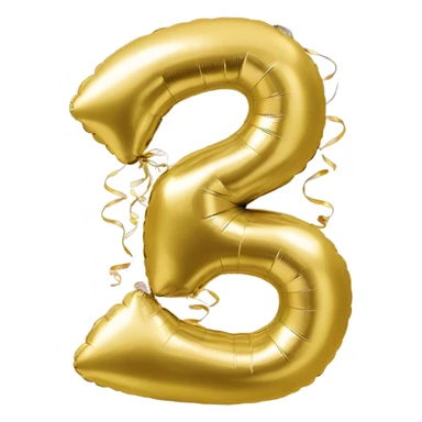 The number 2025 in gold balloons sticker