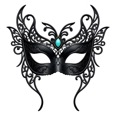 black lace masquerade mask sticker
