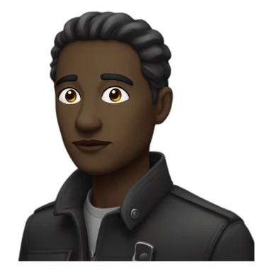 Noir levant un bras au ciel sticker