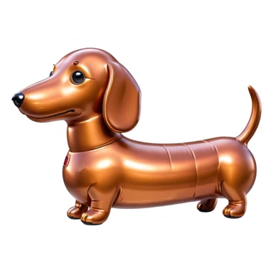 SPAM meat jeff koons style inflatable dachshund shund art sculpture sticker