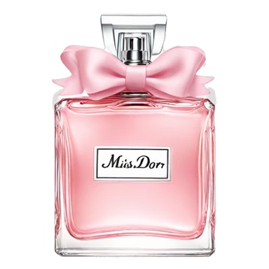 Light pink Miss Dior perfume with bow sticker