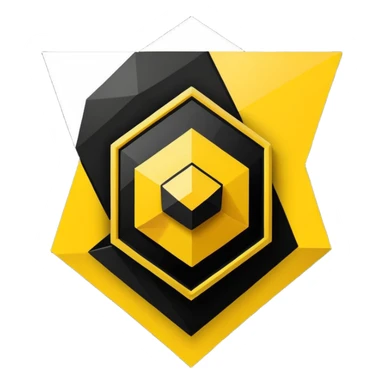 Logo team esport black and yellow sticker