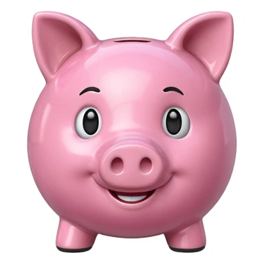 with piggybank sticker