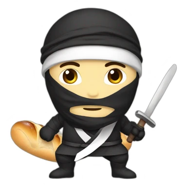 French bread ninja sticker