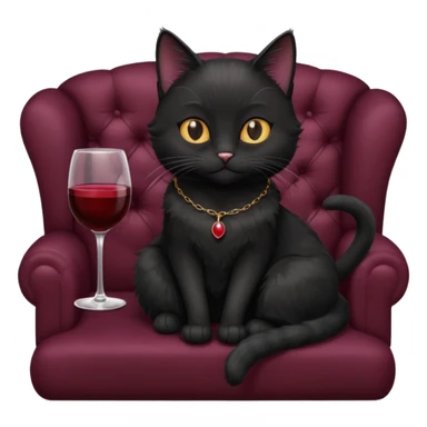 black cats On A Couch With Wine sticker