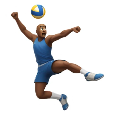 Dude playing volleyball  sticker