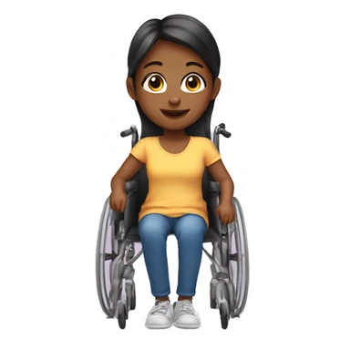 Girl Kid in wheelchair  sticker