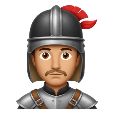 The head of a Spanish conquistador sticker