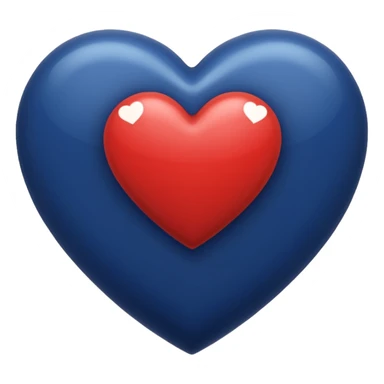 Navy blue heart emoji sticker