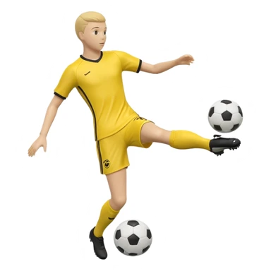 create an emoji of a yellow soccer free kick mannequin - it should just be a piece of soccer equipment sticker