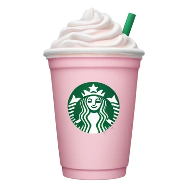 light pink starbucks drink with no foam sticker