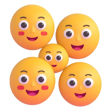 set of four clean digital style Discord bot emotes for OptiCore with #3498db as primary color showing happy, sad, thinking, and alert expressions sticker
