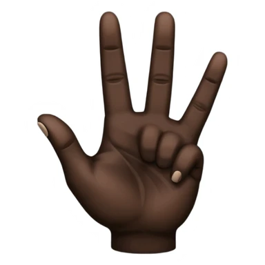 Yvl handsign emoji black hand  sticker