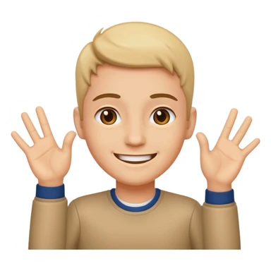 Not guilty hands up smirk sticker