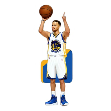 Stephen curry shooting a 3 point sticker