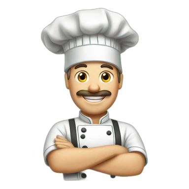 german chef cooking sticker